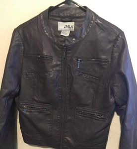 Brown Faux Leather Jacket